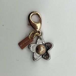 COACH Flower Metal Bag Charm, RARE